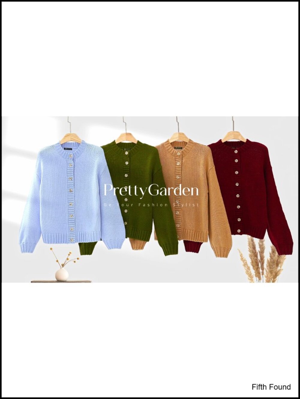 PRETTYGARDEN Women's Chunky Ribbed Knit Button Up Cardigan Sweater - Picture 5 of 6